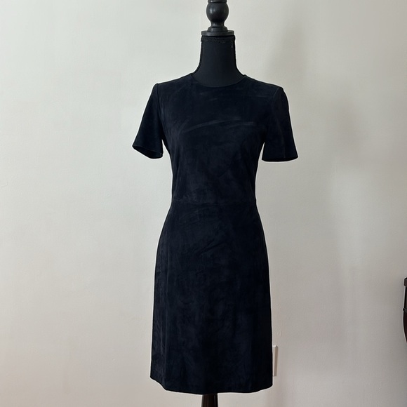 Prada Navy Suede A-Line Short Sleeve Dress Women’s size 40 or US 4 - Picture 3 of 15
